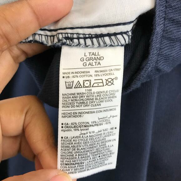 New Old Navy Men's Sweatpants Joggers Pull On Pockets Blue size L Tall - Picture 10 of 11